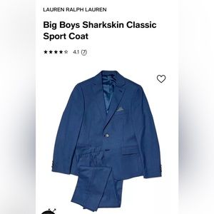 LAUREN RALPH LAURENT Big Boys Sharkskin Classic Sport Coat and pants